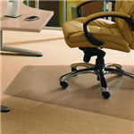 FLOORTEX WORKSTATION CHAIRMAT PVC TRAPEZOIDAL CARPET 1200 X 1500MM