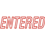 DESKMATE PREINKED MESSAGE STAMP ENTERED RED
