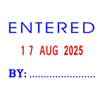 DESKMATE RECYCLED SELFINKING DATE STAMP ENTERED BY 4MM BLUERED