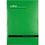COLLINS A24 SERIES ANALYSIS BOOK 18 MONEY COLUMN FEINT RULED STAPLED 24 LEAF A4 GREEN