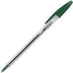 BIC CRISTAL BALLPOINT PENS MEDIUM GREEN BOX 12