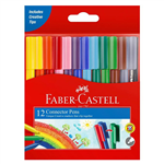 FABERCASTELL CONNECTOR PENS ASSORTED PACK 12