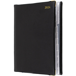 DEBDEN 2022 ELITE EXECUTIVE DIARY DAY TO PAGE A4 PVC BLACK