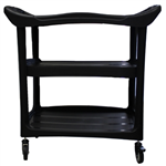 CLEANLINK UTILITY TROLLEY 3 TIER BLACK