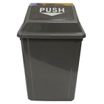 CLEANLINK RUBBISH BIN WITH SWING LID 60 LITRE GREY