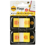 MARBIG POPUP SIGN HERE FLAGS TWIN PACK YELLOW