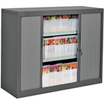 AVERY 20264GRA10123 TAMBOUR CABINET LATERAL FILING PACKAGE 2 SHELVES 1000 X 900 X 500MM GRAPHITE RIPPLE