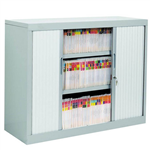 AVERY 20264OGA10123 TAMBOUR CABINET LATERAL FILING PACKAGE 2 SHELVES 1000 X 900 X 500MM OYSTER GREY
