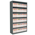 AVERY 20319GRA20126 OPEN BAY CABINET LATERAL FILING PACKAGE 5 SHELVES 1980 X 900 X 500MM GRAPHITE RIPPLE