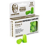 FRONTIER EGARD EARPLUG DISPOSABLE UNCORDE CLASS 5 SLC80 29DB PACK 10 PAIRS