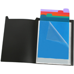 BANTEX DISPLAY BOOK NONREFILLABLE WITH DIVIDERS 20 POCKETS A4 BLACK