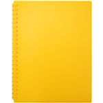 BANTEX EURO DISPLAY BOOK REFILLABLE 20 POCKET A4 MATTE YELLOW