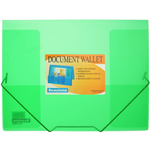 BEAUTONE COOL FROST DOCUMENT WALLET A4 TRANSPARENT GREEN