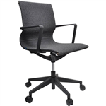 BURO DIABLO TASK CHAIR MEDIUM BACK ARMS CHARCOAL