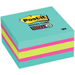 POSTIT 2027SSAFG SUPER STICKY MEMO CUBE 76 X 76MM ASSORTED COLOURS