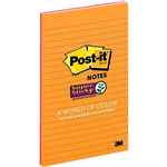 POSTIT 5845SSUC SUPER STICKY LINED NOTES 123 X 200MM RIO DE JANEIRO PACK 4