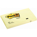 POSTIT 635 LINED NOTES 76 X 127MM YELLOW