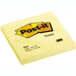 POSTIT 654 ORIGINAL NOTES 76 X 76MM CANARY YELLOW