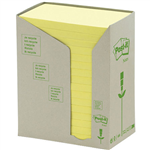 POSTIT 655RTY RECYCLED NOTES 76 X 127MM CANARY YELLOW PACK 16