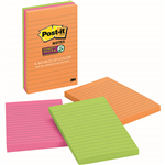 POSTIT 6603SSUC SUPER STICKY LINED NOTES 101 X 152MM RIO DE JANEIRO PACK 3