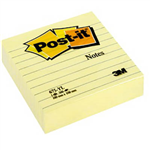POSTIT 675YL LINED NOTES 101 X 101MM CANARY YELLOW