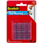 SCOTCH 859 MOUNTING SQUARES REMOVABLE 254MM CLEAR PACK 16
