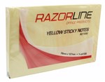 RAZORLINE STICKY NOTES 76 X 127MM YELLOW