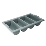 Kristallon Cutlery Tray 4 Compartment Grey