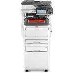 OKI MC853DNCT MULTIFUNCTION COLOUR LASER PRINTER DUPLEX NETWORKED 2ND PAPER TRAY CABINET A3