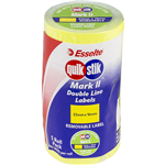 QUIKSTIK MARK II PRICING GUN LABEL REMOVABLE 1000 LABELSROLL 23 X 16MM FLUORO YELLOW PACK 5