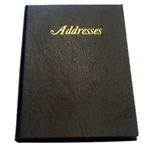 CUMBERLAND ADDRESS BOOK LEATHERGRAIN 110 X 75MM BLACK