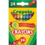 CRAYOLA CRAYONS ASSORTED PACK 24