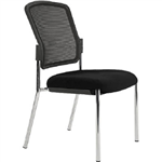 BURO LINDIS VISITOR CHAIR 4LEG BASE MESH BACK ELASTIC III FABRIC BLACK