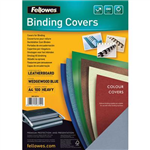 FELLOWES BINDING COVER LEATHERGRAIN 230GSM A4 WEDGEWOOD BLUE PACK 100