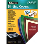FELLOWES BINDING COVER GLOSS 240GSM A4 WHITE PACK 100