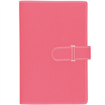 DEBDEN ACCENT PU COMPENDIUM WITH A4 NOTEPAD PINK