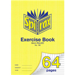 SPIRAX 106 EXERCISE 8MM BOOK RULED 70GSM A4 64 PAGE