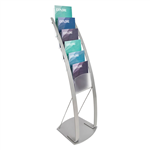 DEFLECTO CONTEMPORARY LITERATURE FLOOR STAND 6TIER A4 SILVER
