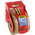 SCOTCH 143 SUPER STRENGTH HEAVY DUTY PACKAGING TAPE WITH DISPENSER 508MM X 20BROWN