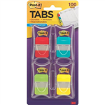 POSTIT 686RALY DURABLE FILING TABS SOLID 38MM REDAQUALIMEYELLOW PACK 100