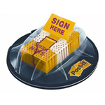 POSTIT 680HVSH SIGN HERE FLAGS DESK GRIP DISPENSER YELLOW PACK 200