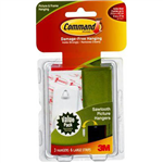COMMAND ADHESIVE SAWTOOTH PICTURE HANGERS WHITE VALUE PACK 3 HANGERS AND 6 STRIPS