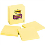 POSTIT 6546SSCY SUPER STICKY NOTES 76 X 76MM CANARY YELLOW PACK 6