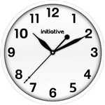 INITIATIVE WALL CLOCK 224MM WHITE