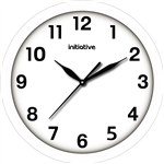 INITIATIVE WALL CLOCK 300MM WHITE