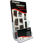 DEFLECTO BROCHURE HOLDER WITH BUSINESS CARD HOLDER DL CLEAR