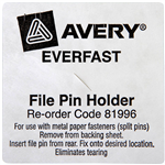 AVERY 81996 EVERFAST PIN HOLDER WHITE PACK 300