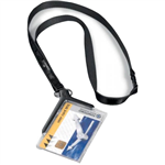 DURABLE DELUXE CARD HOLDER WITH LANYARD CHARCOAL