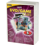 FELLOWES DVD REPLACEMENT CASE FROST PACK 5