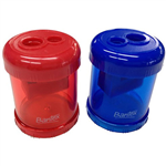 BANTEX CANISTER PENCIL SHARPENER 2HOLE BLUERED